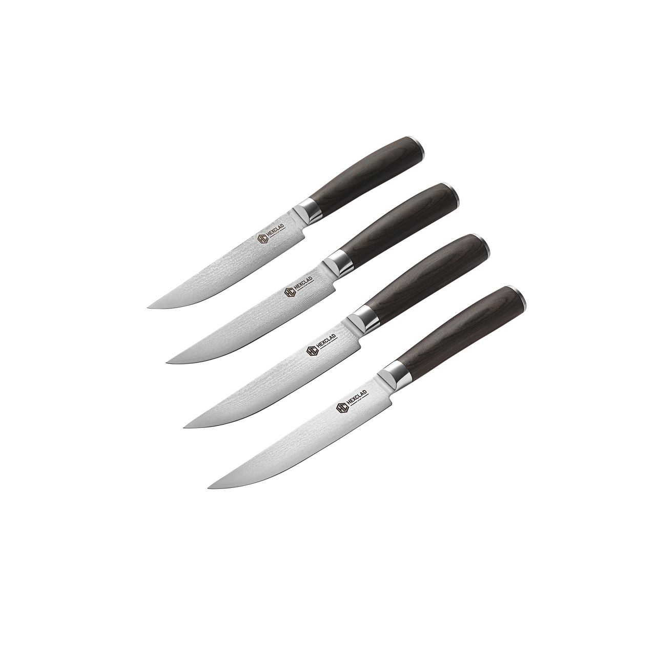 Damascus Steel Steak Knife Set, 4-pc (Espresso)