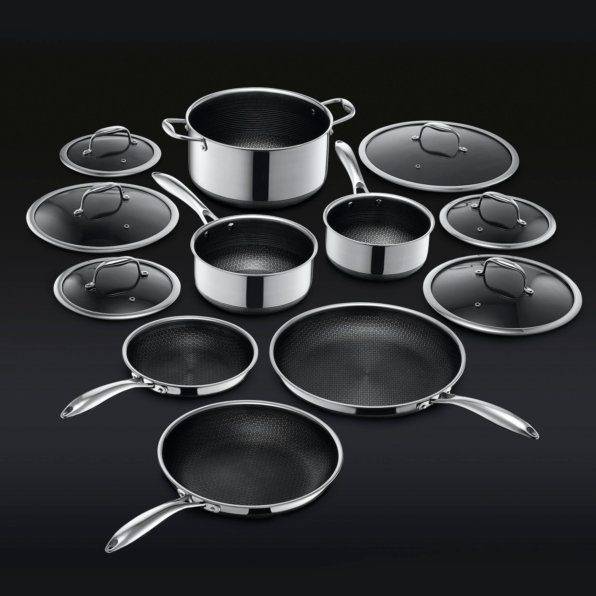 Stainless Steel Mixing Bowls With Lids | HexClad Cookware