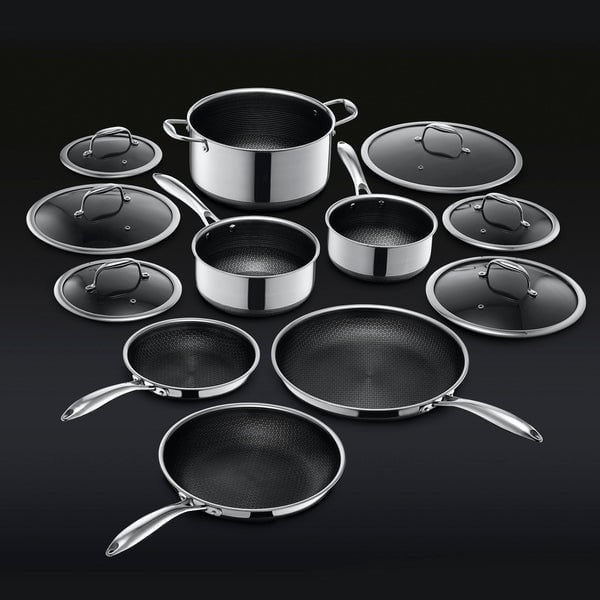 HexClad Hybrid Perfect Pots & Pans Set (12PC) - FREEGRID