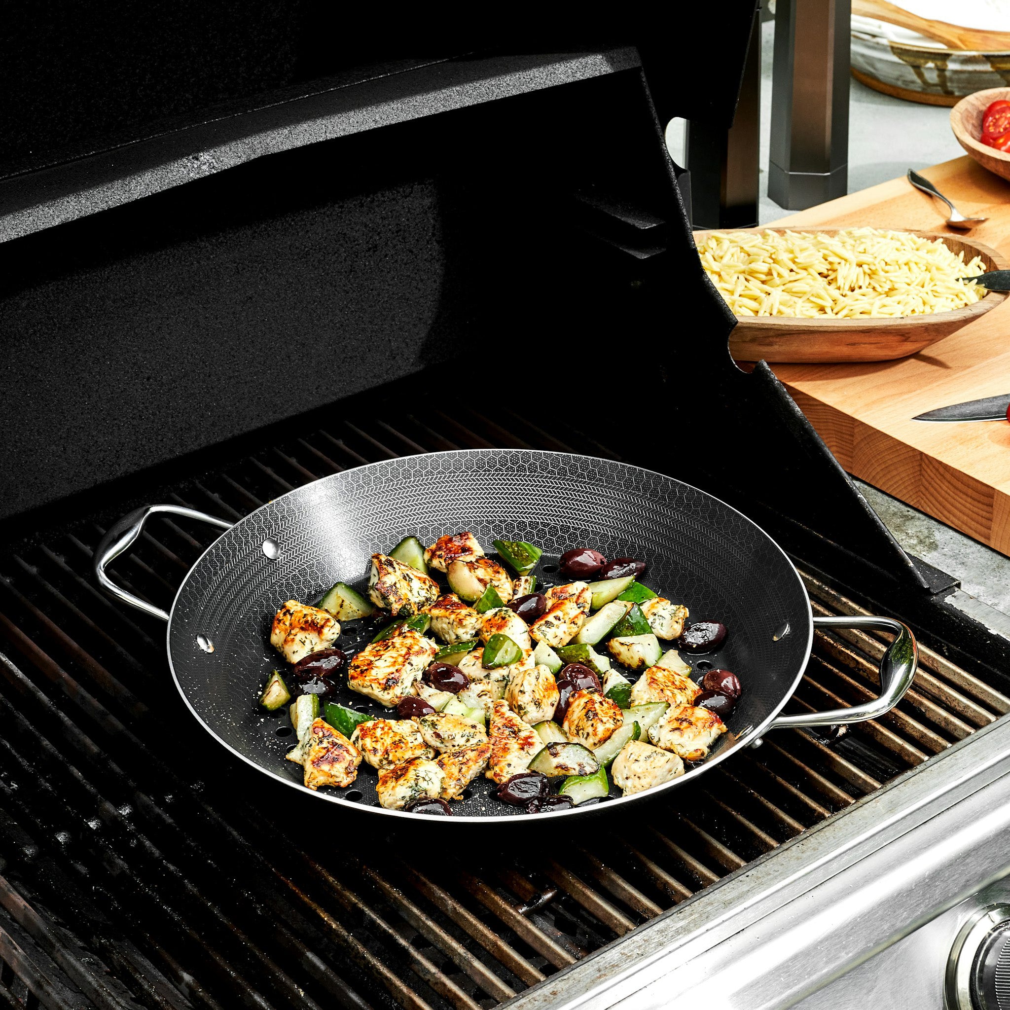 12 BBQ Grill Pan Hybrid HexClad Cookware