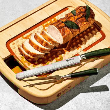 Damascus Steel Carving Set, 2pc