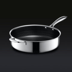 Hybrid Deep Sauté Pan with Lid, 5.5-Qt