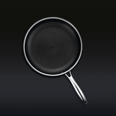 HexClad 12' frying pan shown from a bird's eye view