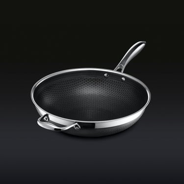 HexClad 12' stainless steel wok