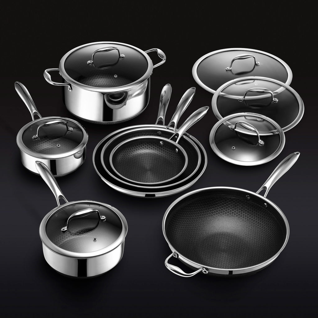 13pc HexClad Hybrid Cookware Set w/ Lids — Default Title