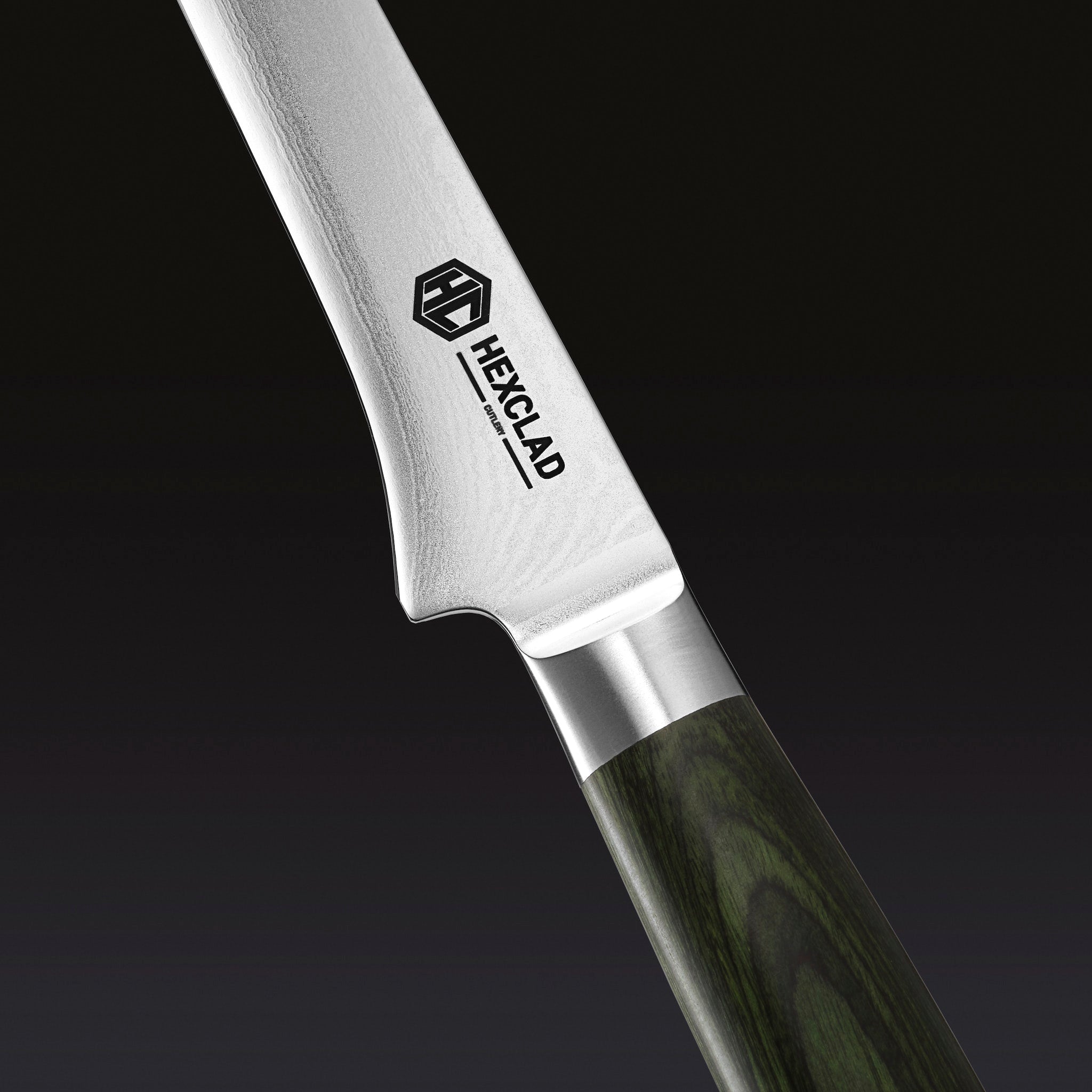 Damascus Steel 6” Boning & Filet Knife Hexclad Cookware