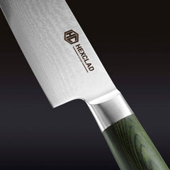 Damascus Steel Chef's Knife, 8" (Green)
