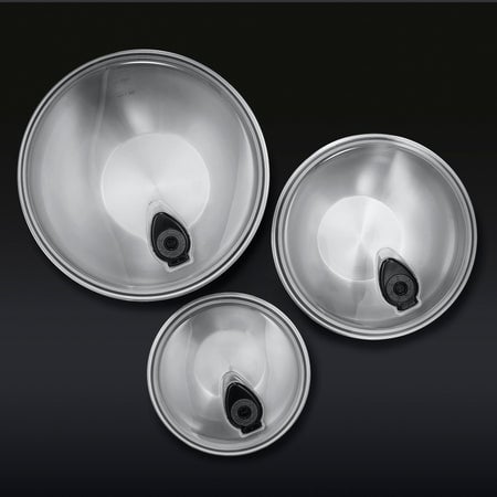 Stainless Mixing Bowl Set with Vacuum Seal Lids, 6pc