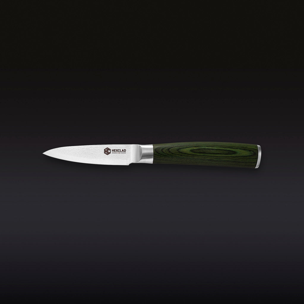 Damascus Steel Paring Knife, 3.5" HexClad Cookware