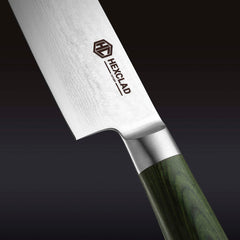 Damascus Steel Santoku Knife, 7" (Green)