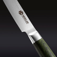 Damascus Steel Utility Knife, 5" (Green)