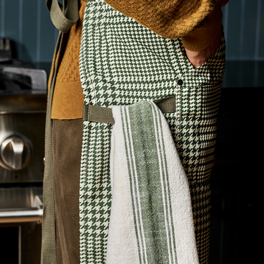 Eco Modern Apron (Houndstooth-Forest)