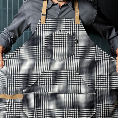 Eco Modern Apron (Houndstooth-Onyx)