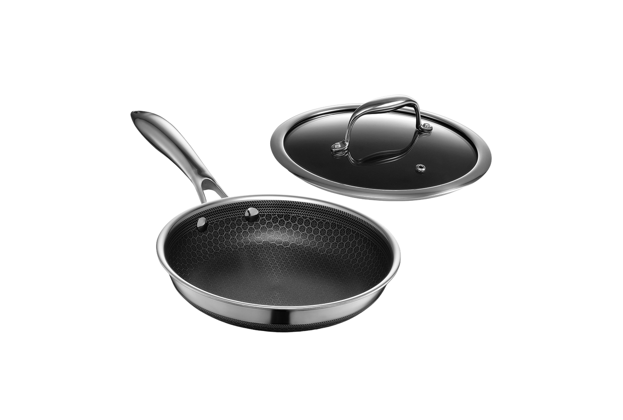 Hybrid Fry Pan with Lid, 8"