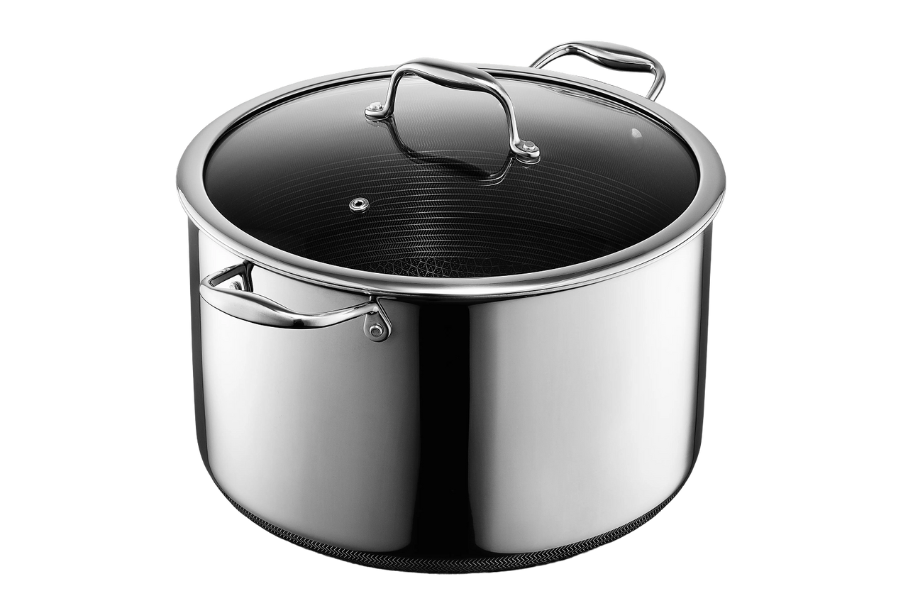 Hybrid Stock Pot with Lid, 12-Qt