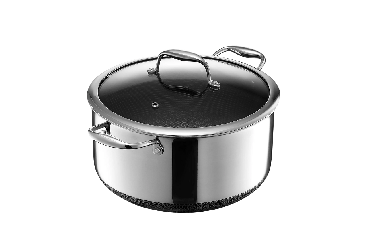 Hybrid Stock Pot With Lid, 8-Qt