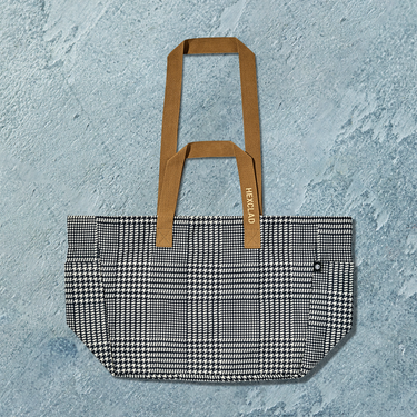 Eco Modern Market Bag (Houndstooth-Onyx)