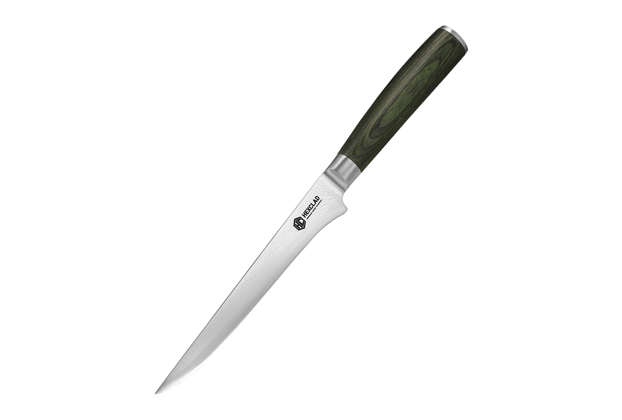 Damascus Steel Boning & Fillet Knife, 6"