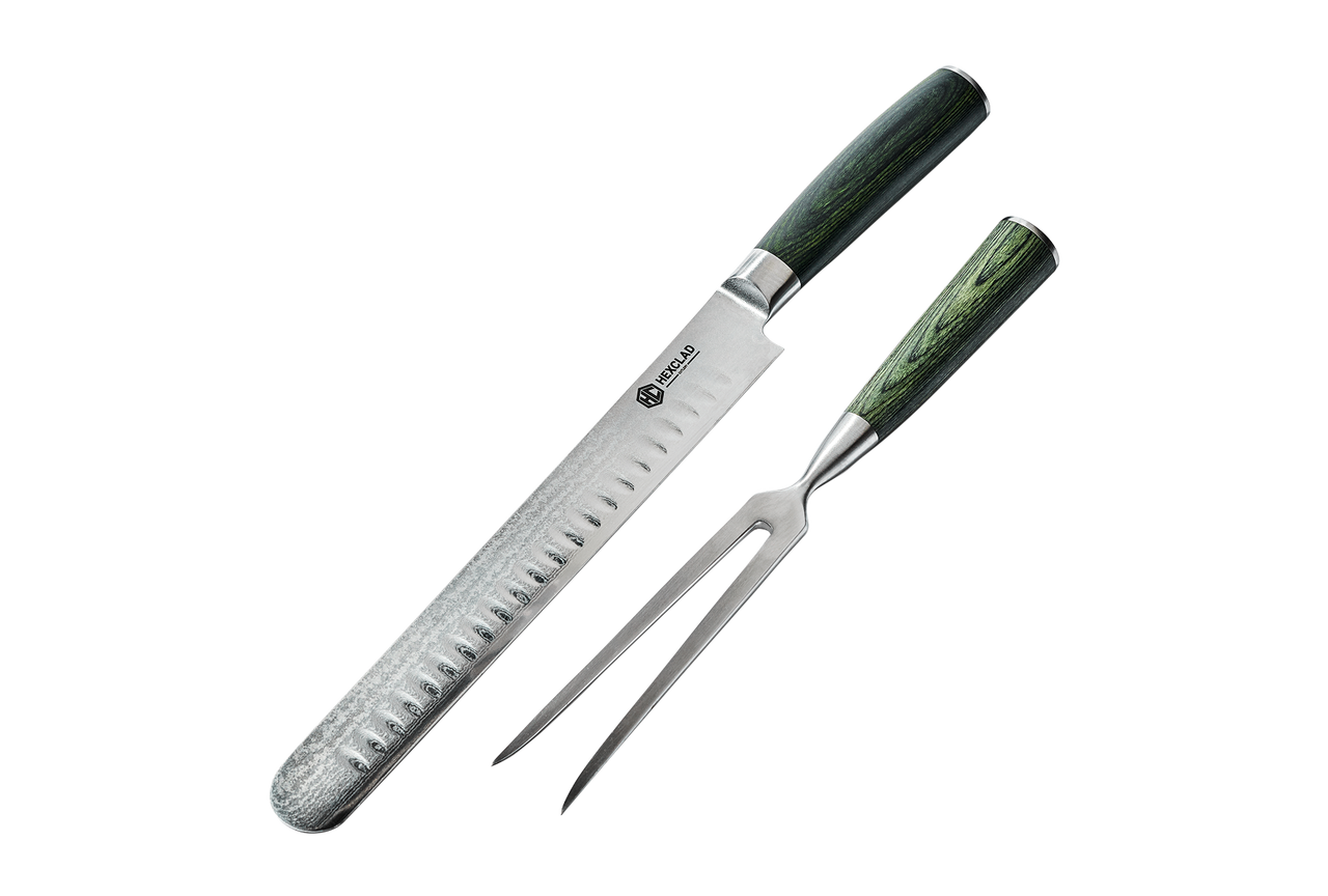 Damascus Steel Carving Set, 2-pc
