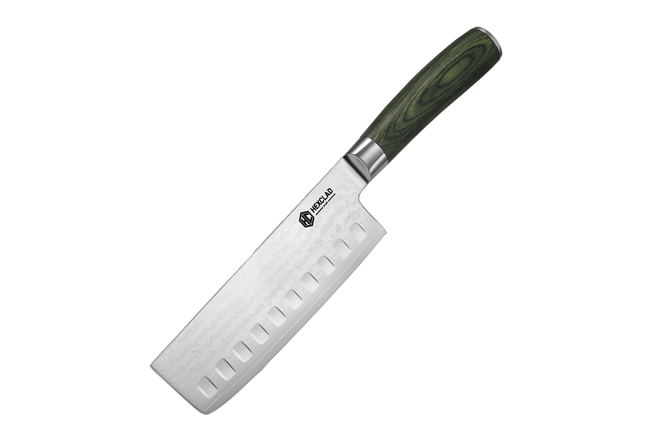 Damascus Steel Nakiri Knife, 6.5"