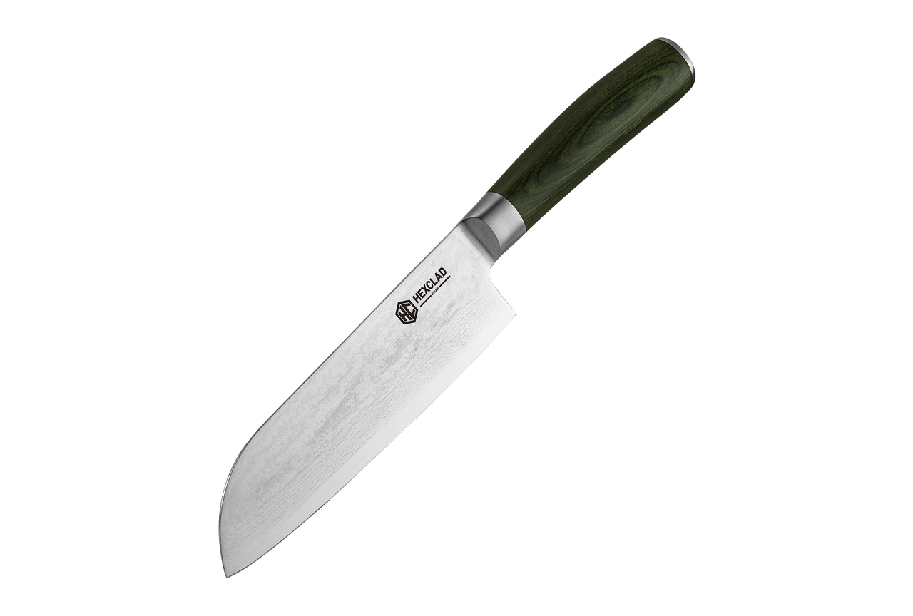 Damascus Steel Santoku Knife, 7"
