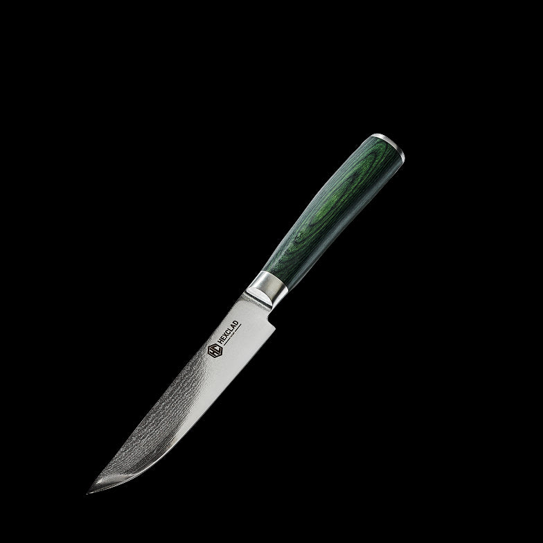 Damascus Steel Steak Knife Set, 4-pc (Green)