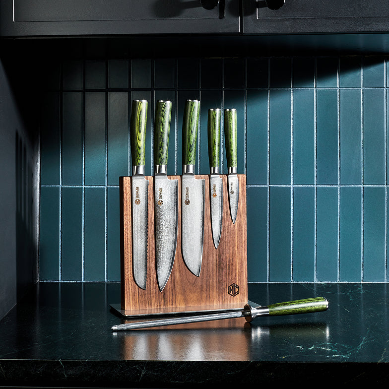 Magnetic Knife Block, Walnut