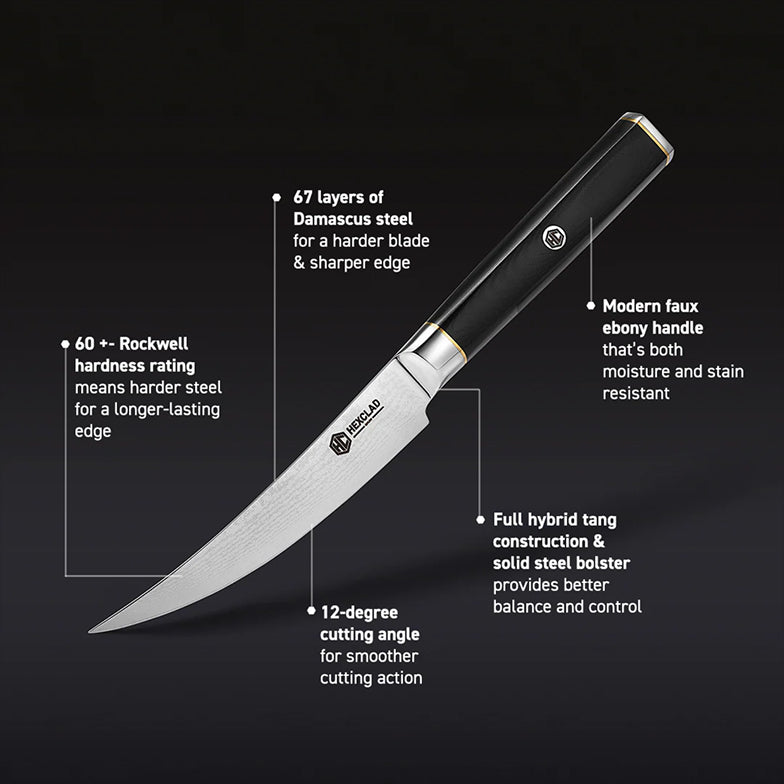 Master Series Damascus Steel Steak Knife Set, 4-pc