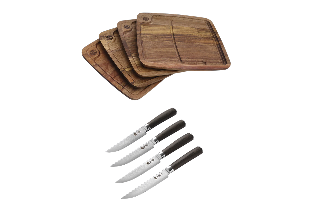 Steak Knife & Bistecca Plate Set, 8-pc (Espresso)
