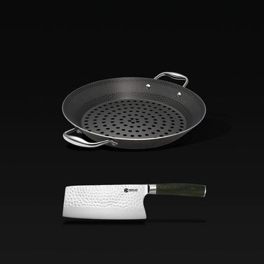 HexClad BBQ Grill Pan + Meat Cleaver Bundle