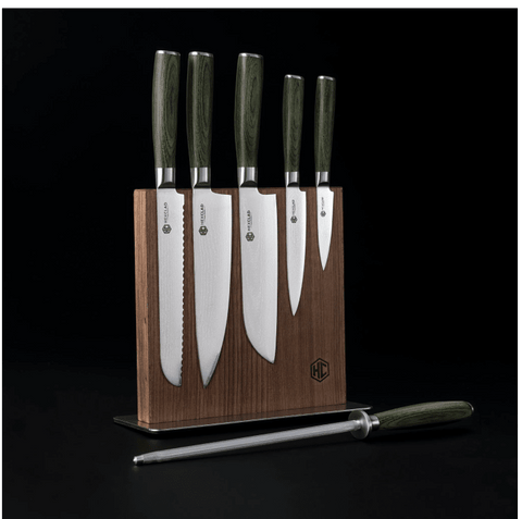 Damascus Steel Knife Set, 7pc