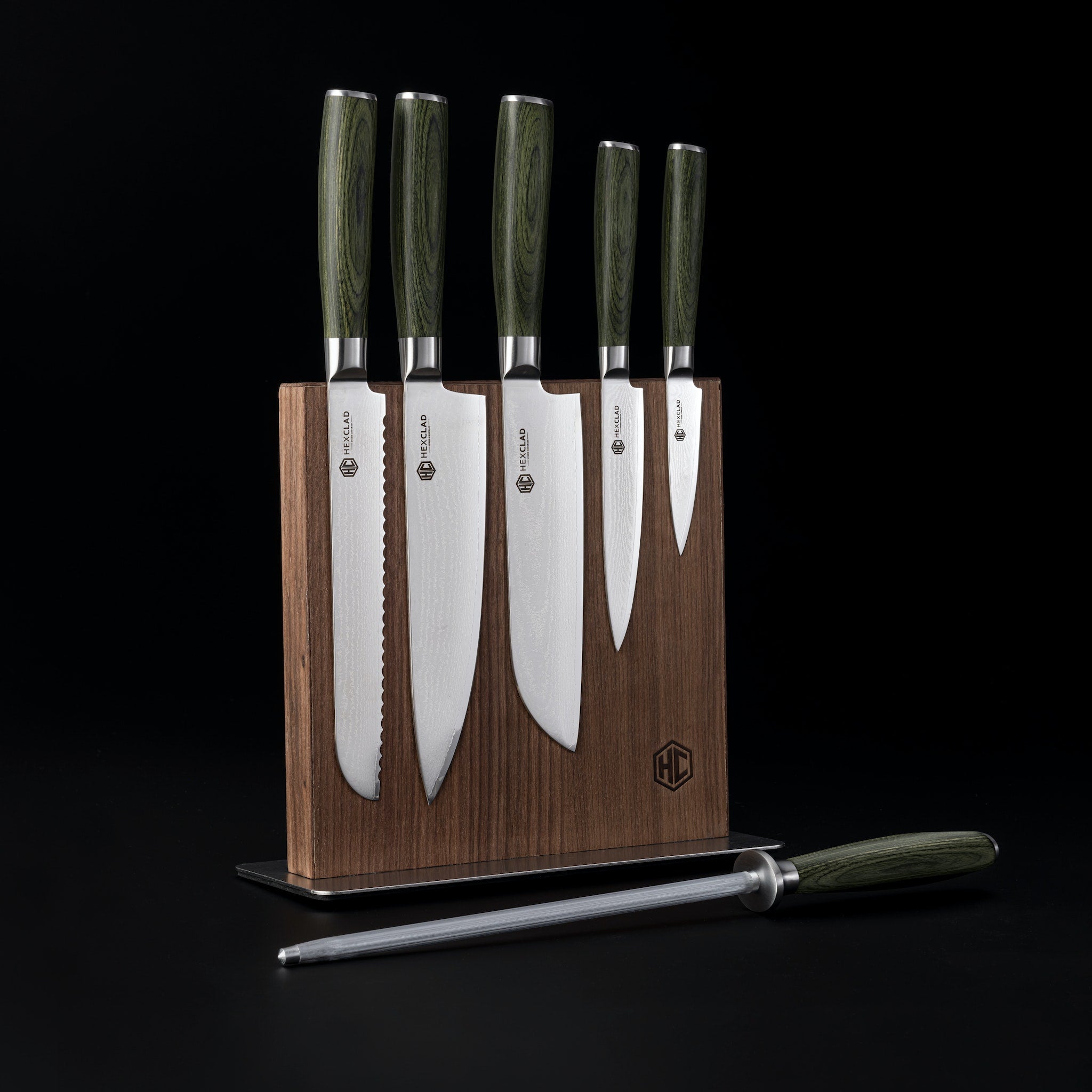 Damascus Steel Knife Set, 7pc