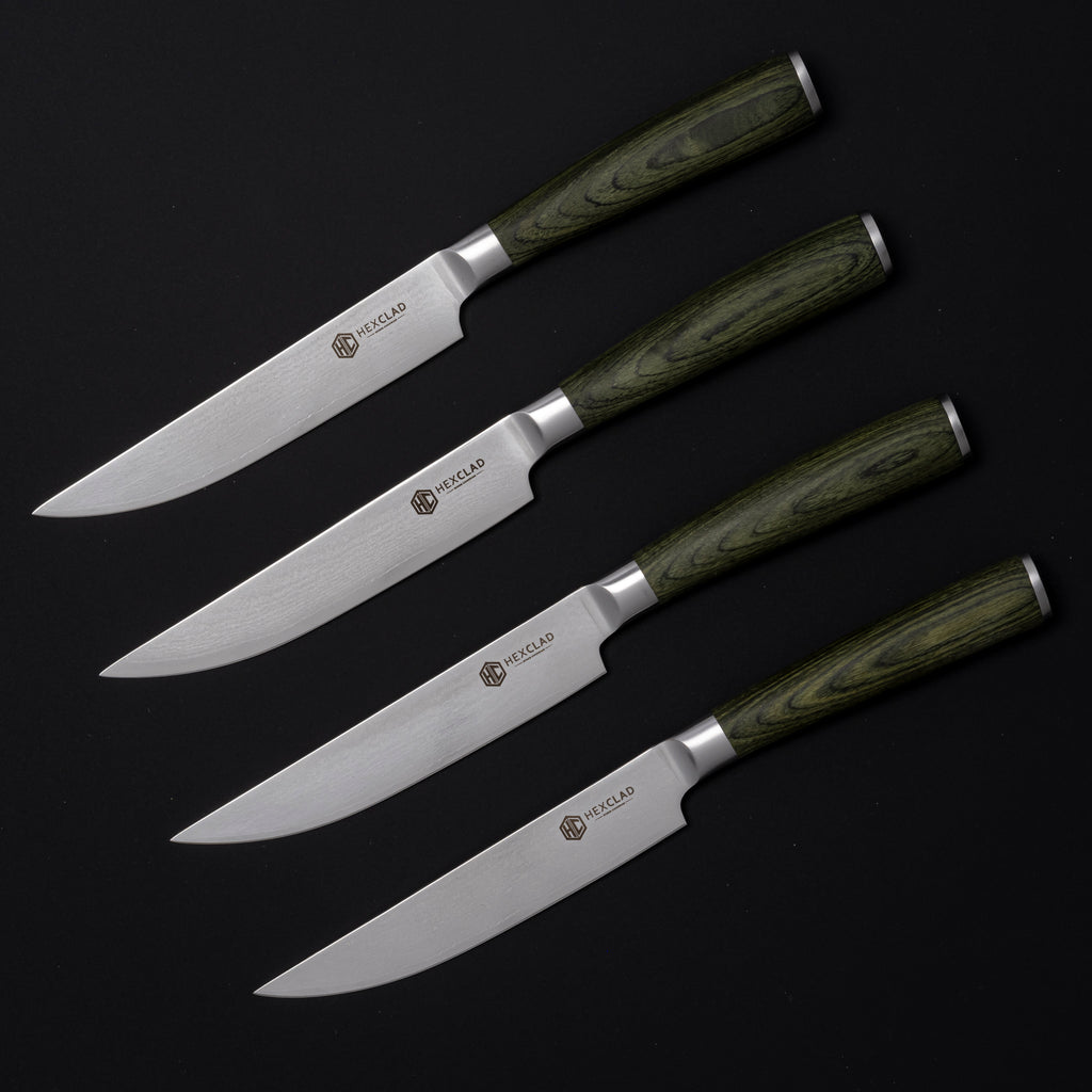 4pc Japanese Damascus Steel Steak Knife Set — Default Title
