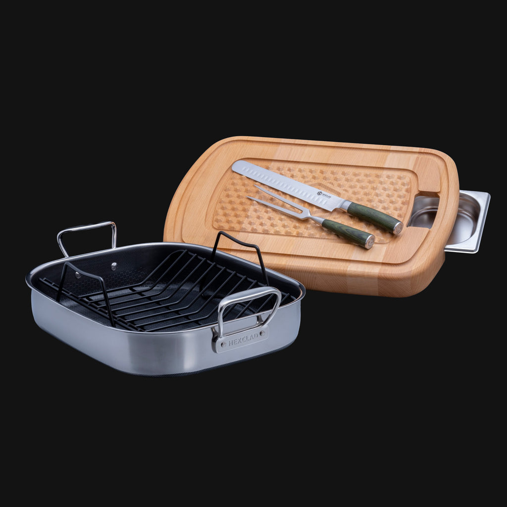 HexClad Japanese Damascus Steel Carving Set – HexClad Cookware
