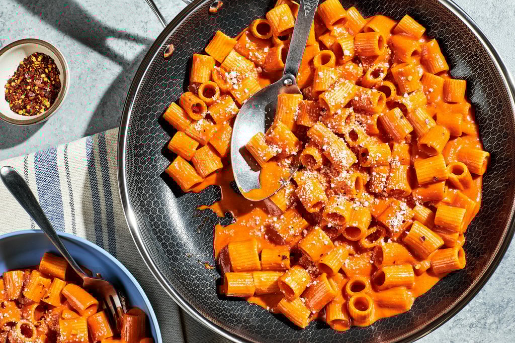 SPICY RIGATONI ALLA LEFTOVER VODKA in 12" Pan
