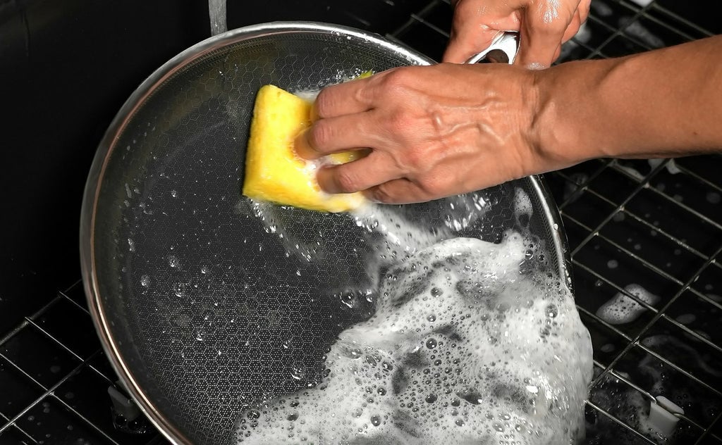 Pan being washed