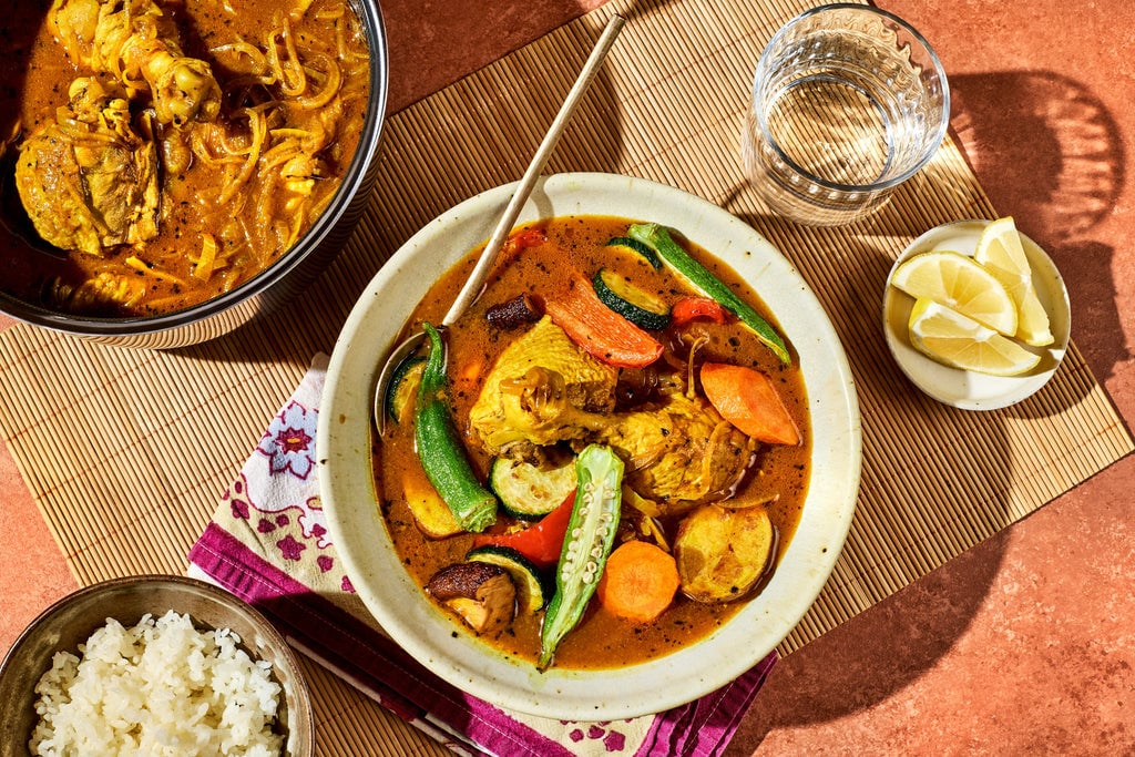 Spicy Vegetable Curry with Rice