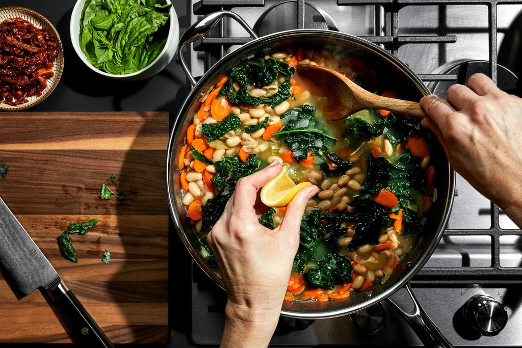 Brothy Tuscan Cannellini Beans & Greens