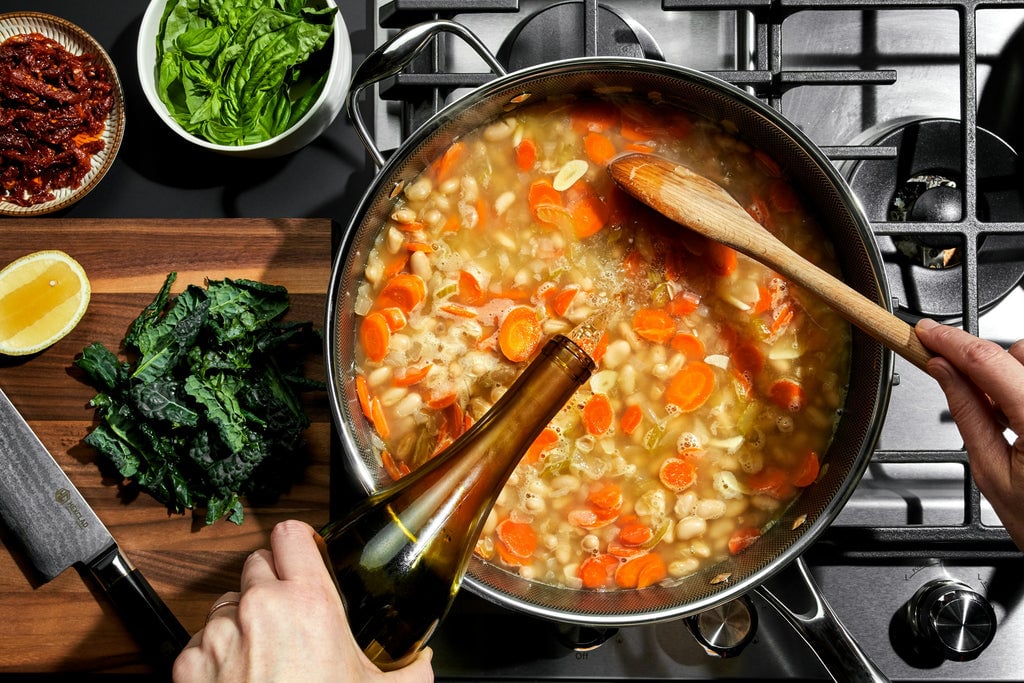 Brothy Tuscan Cannellini Beans & Greens