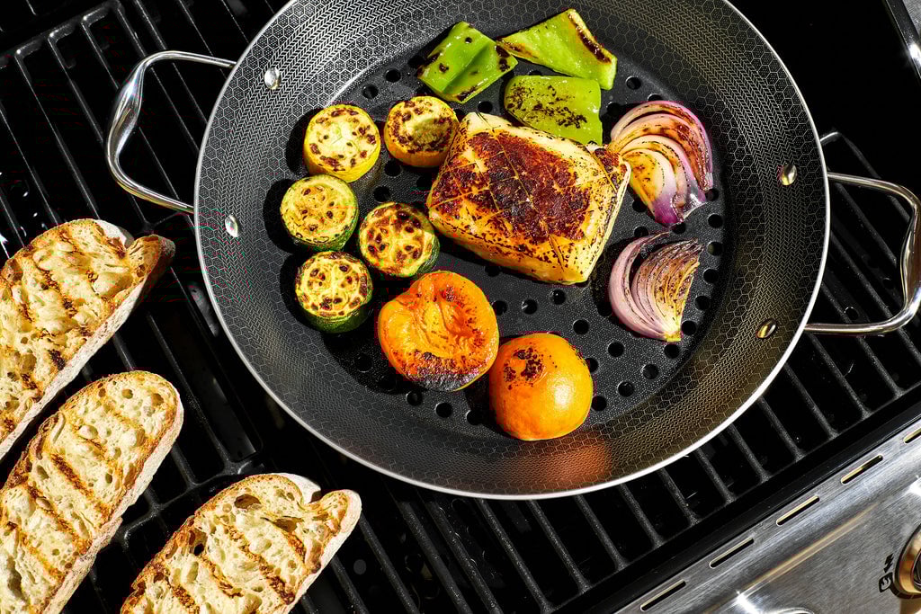 Grilled Halloumi &Mediterranean Veg for the BBQ in Grill Pan
