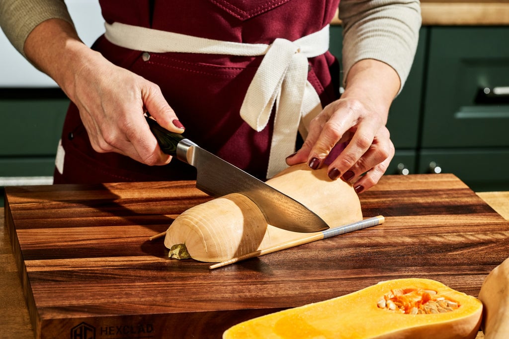 Squash being cut