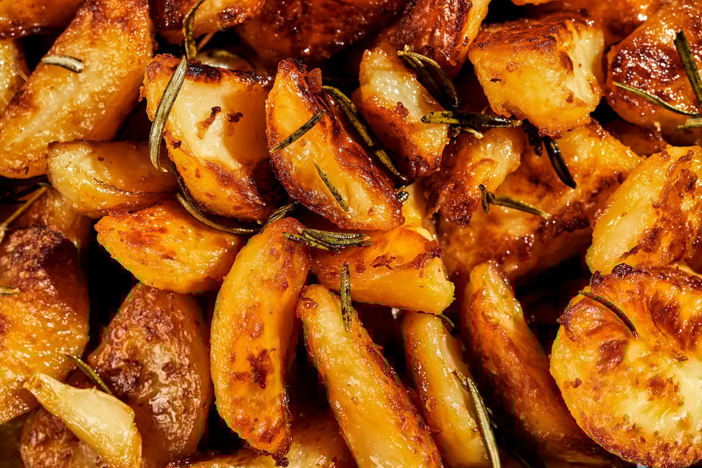 Crispy Duck Fat Roasted Potatoes