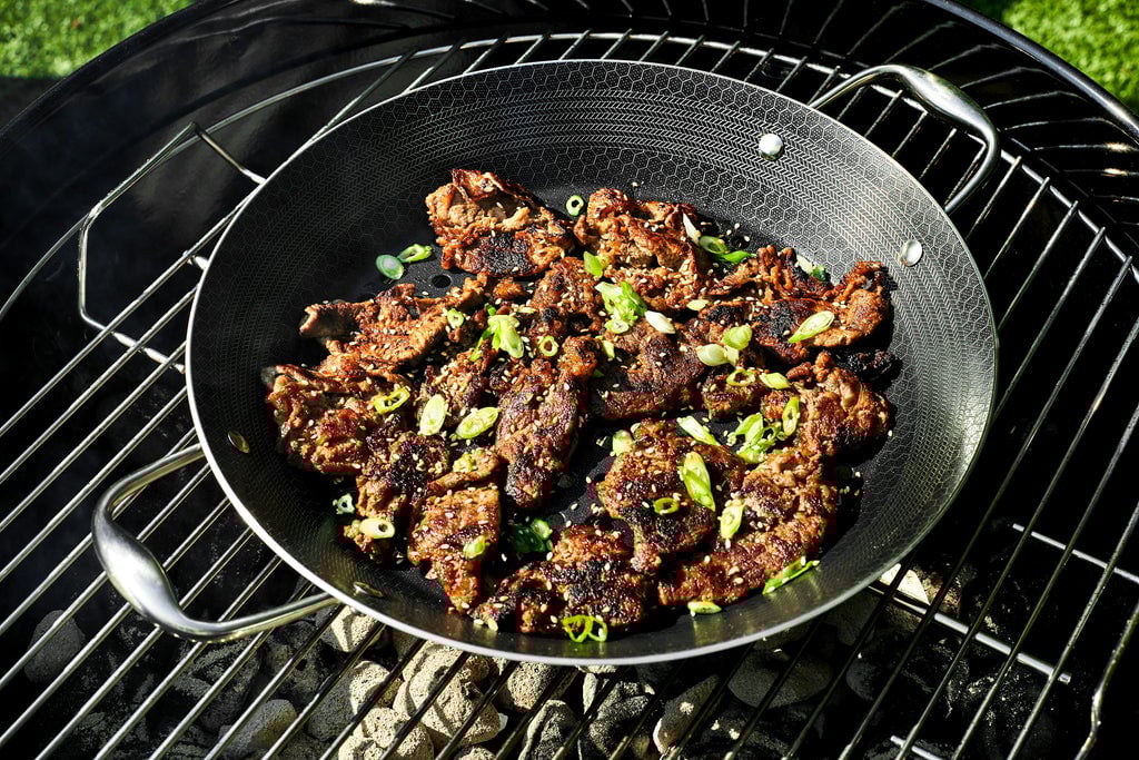 Grilled Korean Bulgogi in a HexClad BBQ Grill Pan