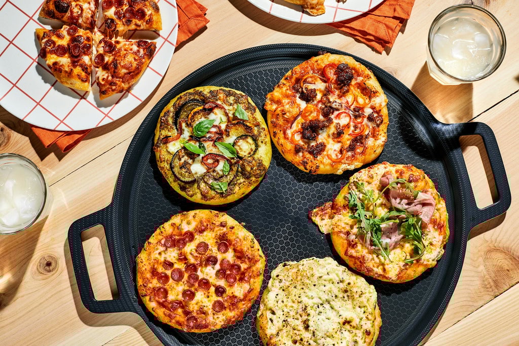 Mini Pizzas on Pizza Steel