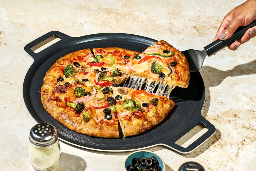 Veggie Pizza on Pizza Steel
