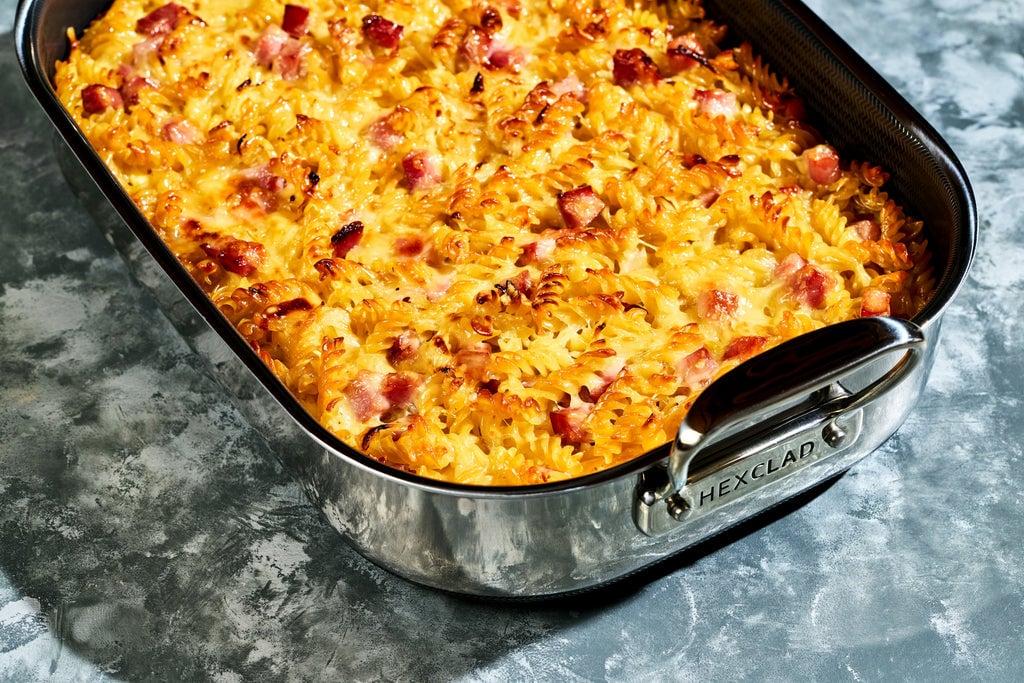 German Ham & Cheese Kugel (Nudelauflauf mit Schinken und Käse)