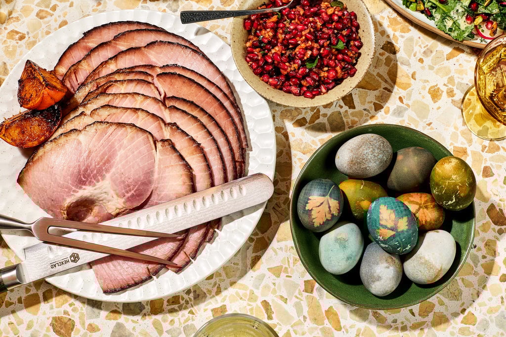 Glazed Ham With Pomegranate Relish