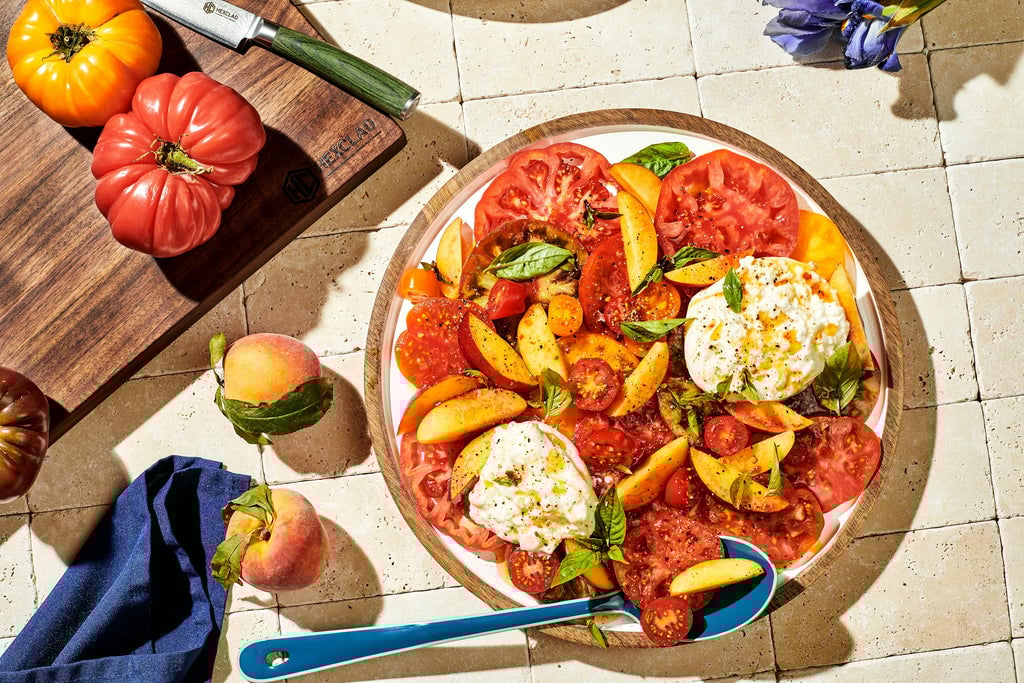 Tomato, Peach and Burrata Salad With Chile-Lime Vinaigrette