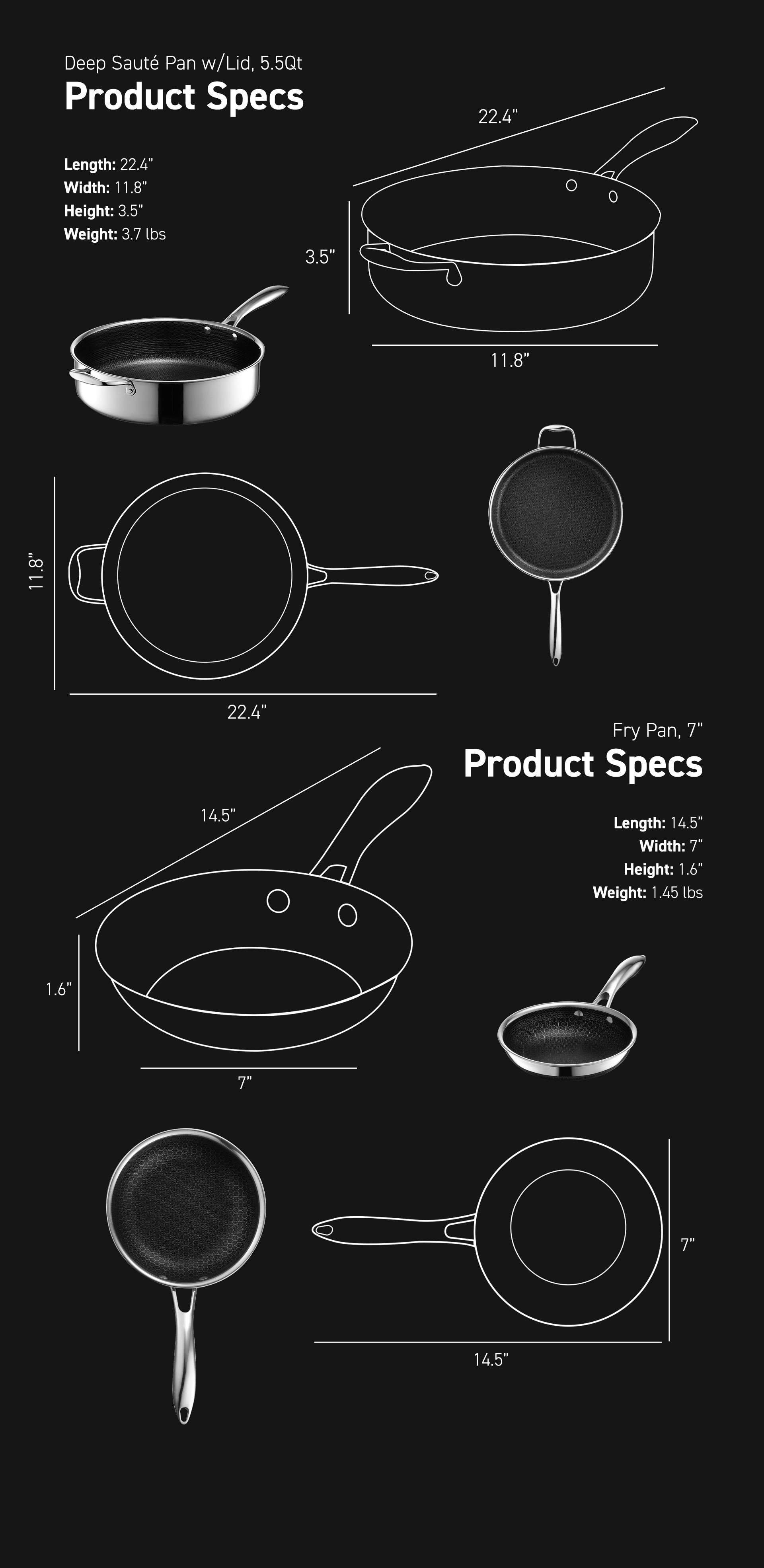 HexClad - We go deep! #BigPanEnergy Have you made our new 7QT Hybrid Saute  Pan part of your collection yet?