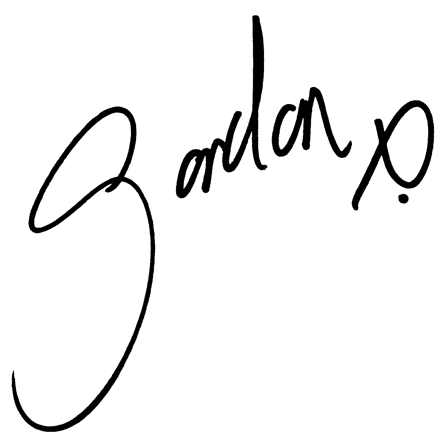 A handwritten signature in black ink on a white background.